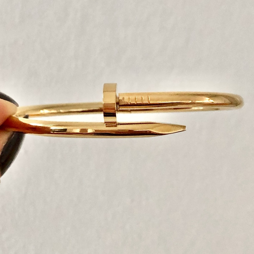 Gold Nail Bracelet Classic Model - Picture 3 of 9